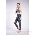 Dames schoonheid bedrukte hoge taille hoge elastische legging